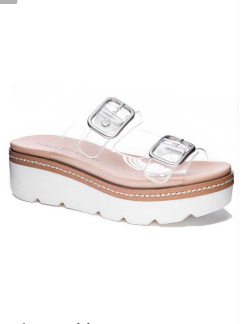 Chines Laundry Surfs Up Clear Platform Sandal